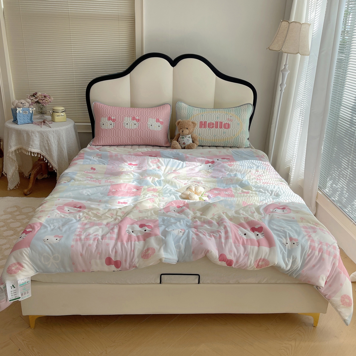 91家纺网 家纺一手货源 找家纺 顾里家纺 2026新款韩系少女凉感冰皮夏被夏凉被空调被-第一组 猫咪时光