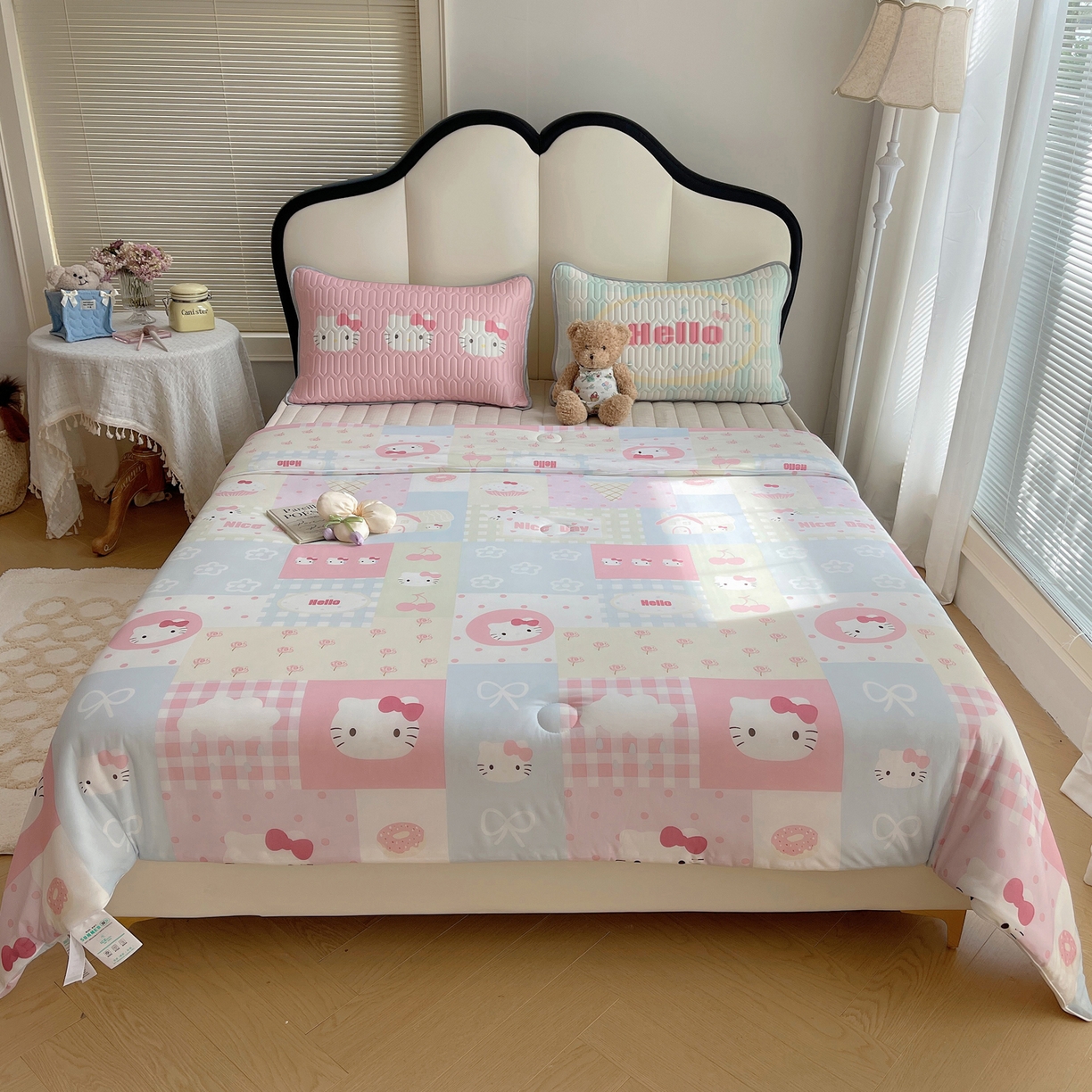 91家纺网 家纺一手货源 找家纺 顾里家纺 2026新款韩系少女凉感冰皮夏被夏凉被空调被-第一组 猫咪时光