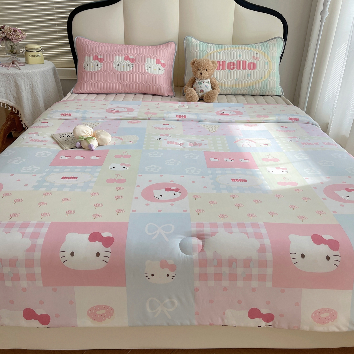 91家纺网 家纺一手货源 找家纺 顾里家纺 2026新款韩系少女凉感冰皮夏被夏凉被空调被-第一组 猫咪时光