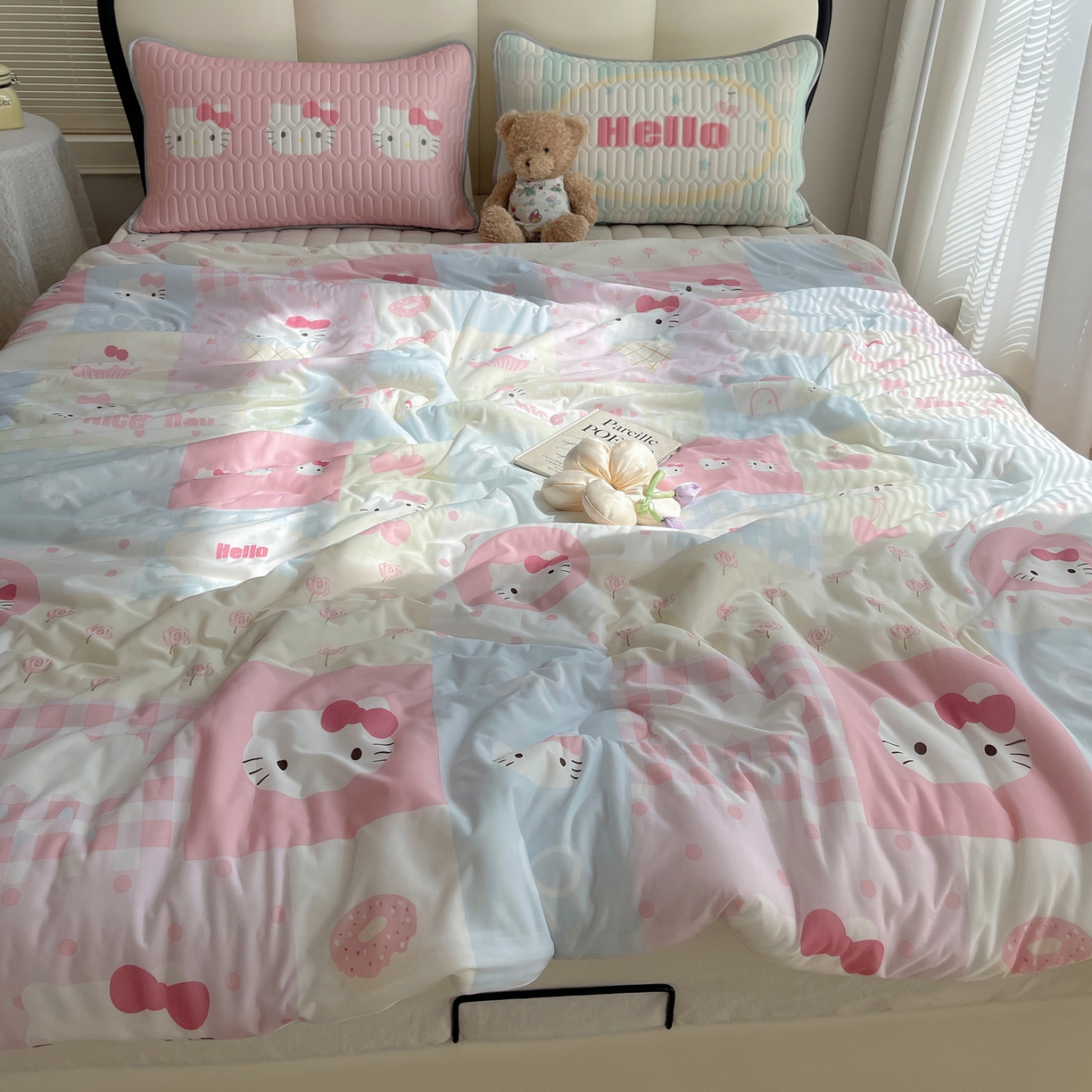 91家纺网 家纺一手货源 找家纺 顾里家纺 2026新款韩系少女凉感冰皮夏被夏凉被空调被-第一组 猫咪时光