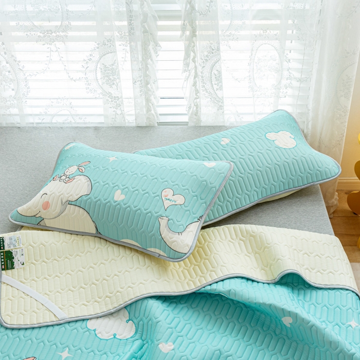 91家纺网 家纺一手货源 找家纺 （总）优雅星家纺 2026新款凉感丝印花乳胶凉席