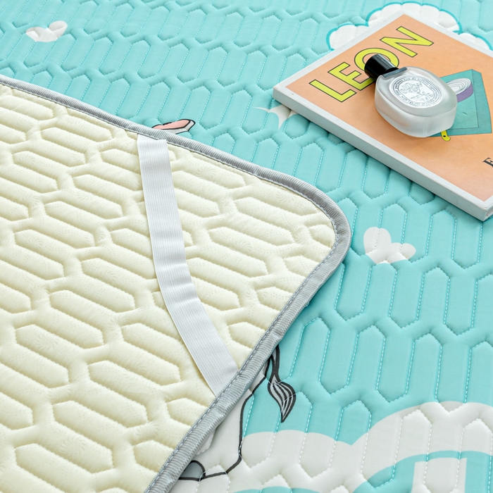 91家纺网 家纺一手货源 找家纺 （总）优雅星家纺 2026新款凉感丝印花乳胶凉席