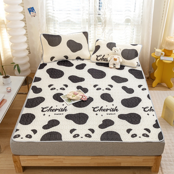 91家纺网 家纺一手货源 找家纺 （总）优雅星家纺 2026新款凉感丝印花乳胶凉席