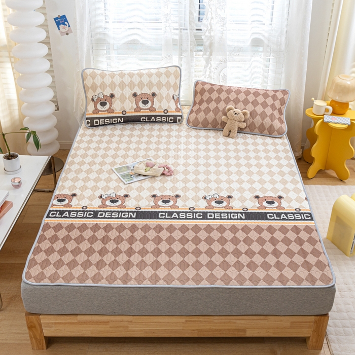 91家纺网 家纺一手货源 找家纺 （总）优雅星家纺 2026新款凉感丝印花乳胶凉席