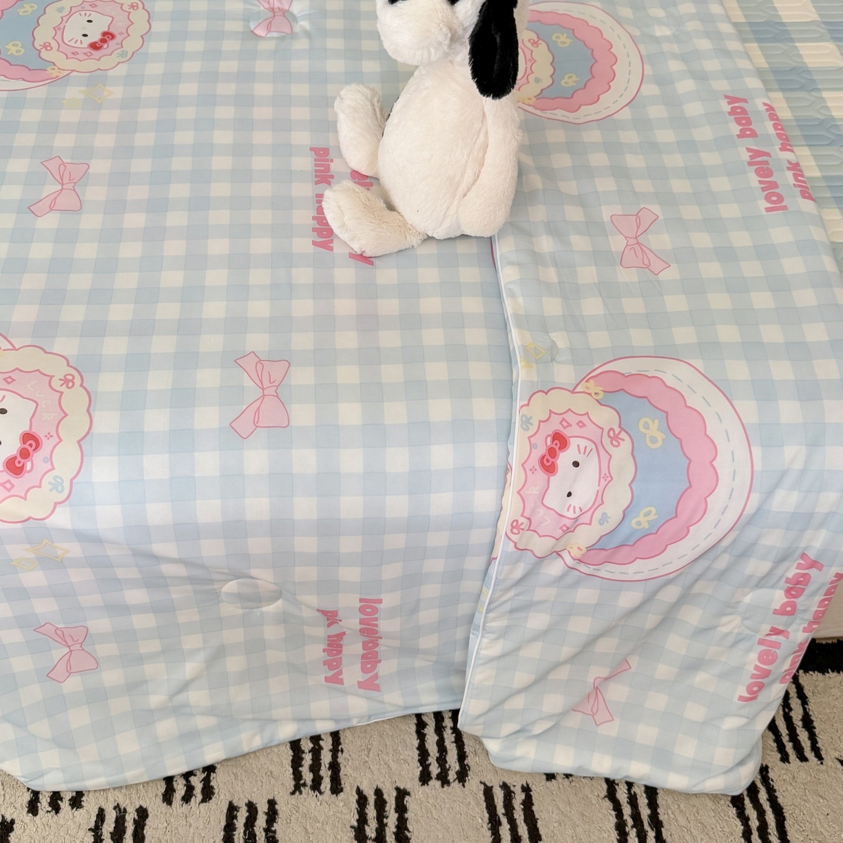 91家纺网 家纺一手货源 找家纺 顾里家纺 2026新款韩系少女凉感冰皮夏被夏凉被空调被-第二组 蛋糕花猫