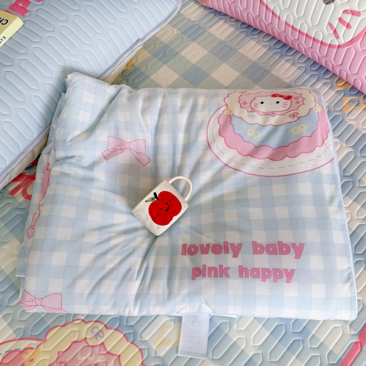 91家纺网 家纺一手货源 找家纺 顾里家纺 2026新款韩系少女凉感冰皮夏被夏凉被空调被-第二组 蛋糕花猫