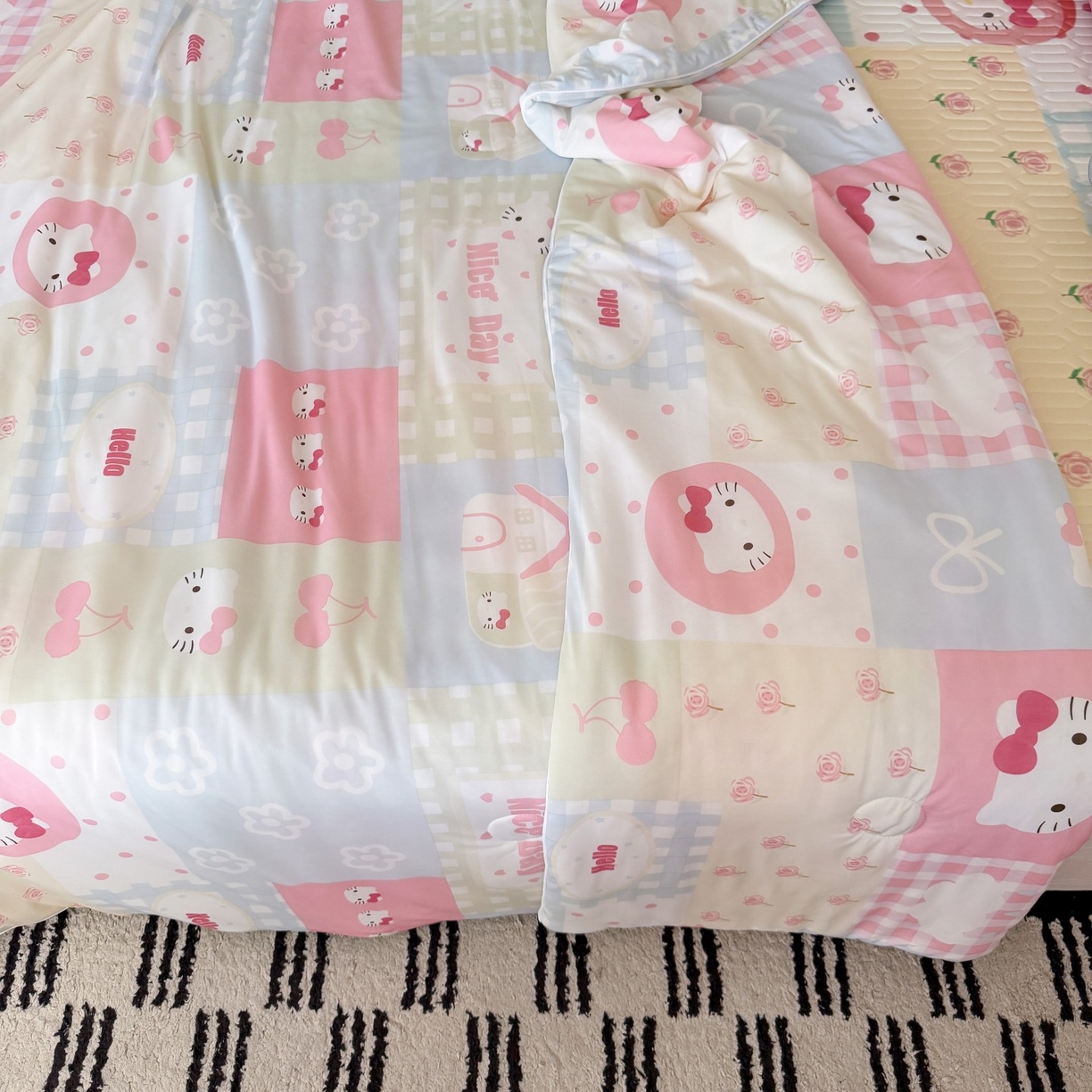 91家纺网 家纺一手货源 找家纺 顾里家纺 2026新款韩系少女凉感冰皮夏被夏凉被空调被-第二组 猫咪时光