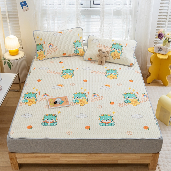 91家纺网 家纺一手货源 找家纺 （总）优雅星家纺 2026新款凉感丝印花乳胶凉席