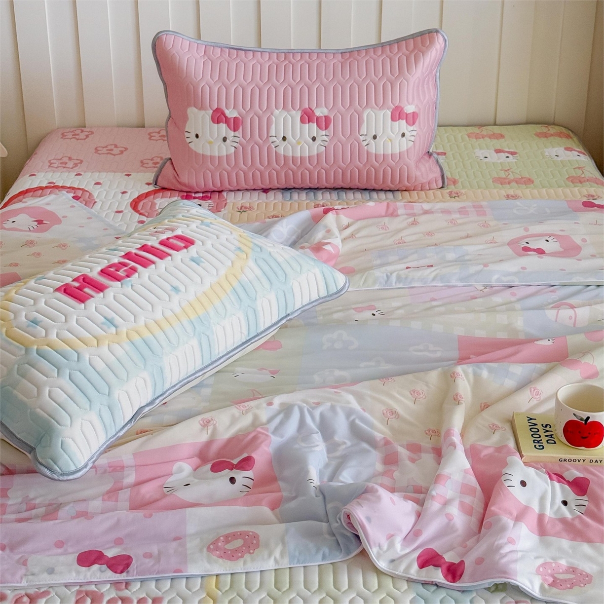 91家纺网 家纺一手货源 找家纺 顾里家纺 2026新款韩系少女凉感冰皮夏被夏凉被空调被-第二组 猫咪时光