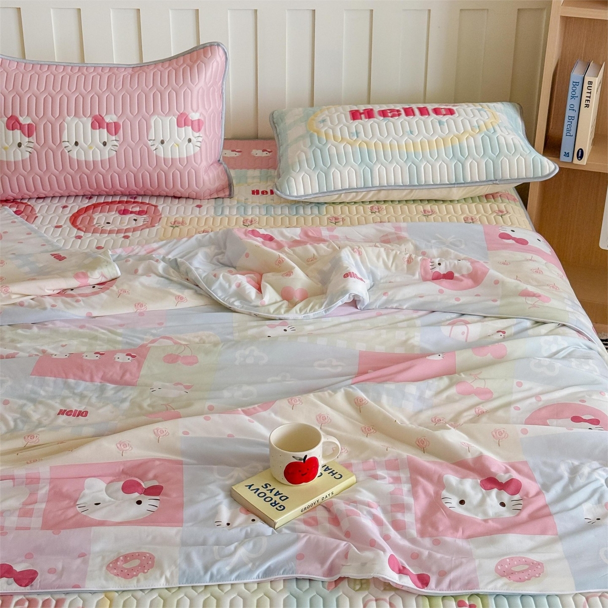 91家纺网 家纺一手货源 找家纺 顾里家纺 2026新款韩系少女凉感冰皮夏被夏凉被空调被-第二组 猫咪时光