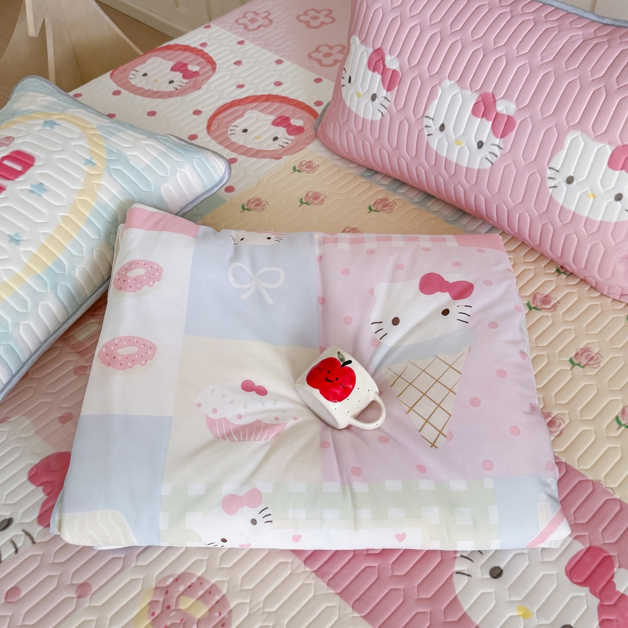 91家纺网 家纺一手货源 找家纺 顾里家纺 2026新款韩系少女凉感冰皮夏被夏凉被空调被-第二组 猫咪时光