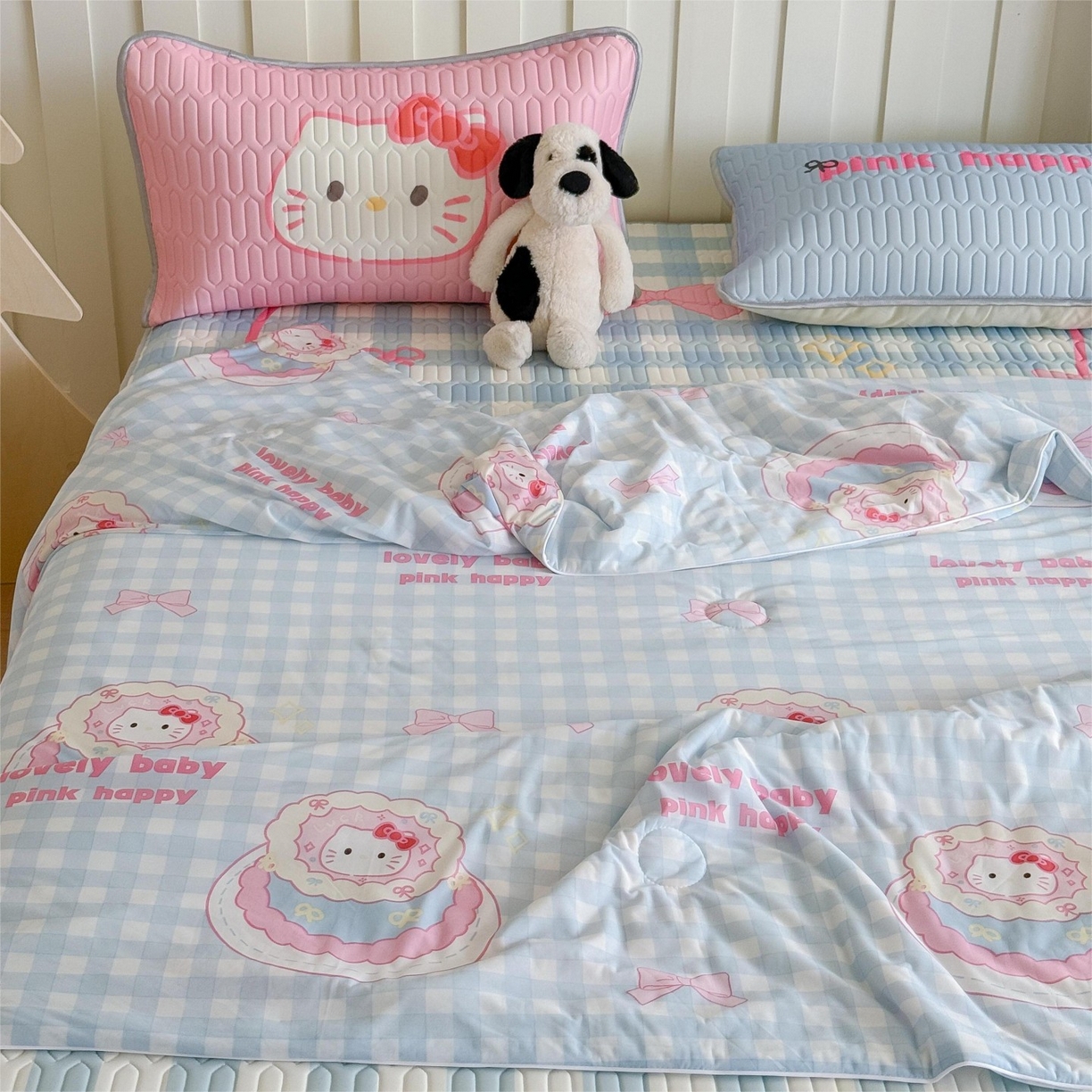 91家纺网 家纺一手货源 找家纺 顾里家纺 2026新款韩系少女凉感冰皮夏被夏凉被空调被-第二组 蛋糕花猫