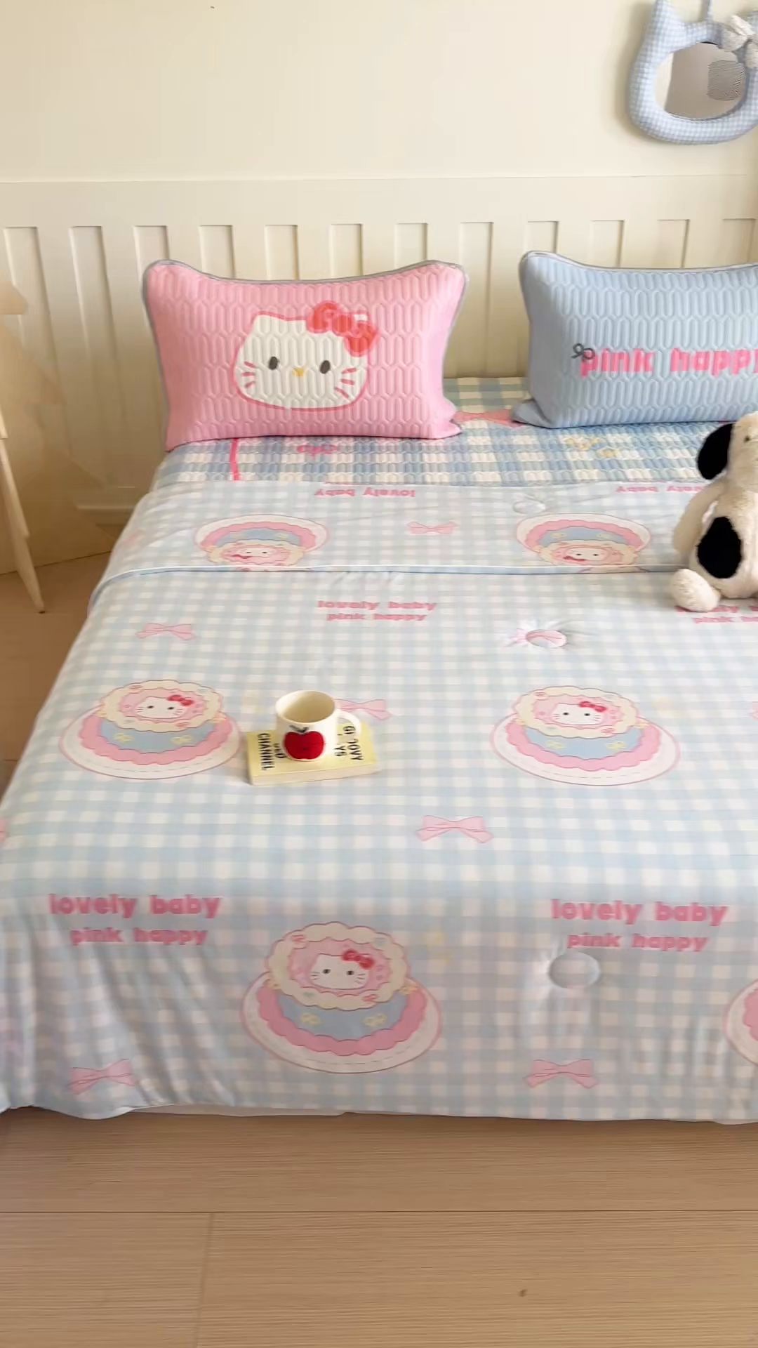 91家纺网 家纺一手货源 找家纺 顾里家纺 2026新款韩系少女凉感冰皮夏被夏凉被空调被-第二组 蛋糕花猫