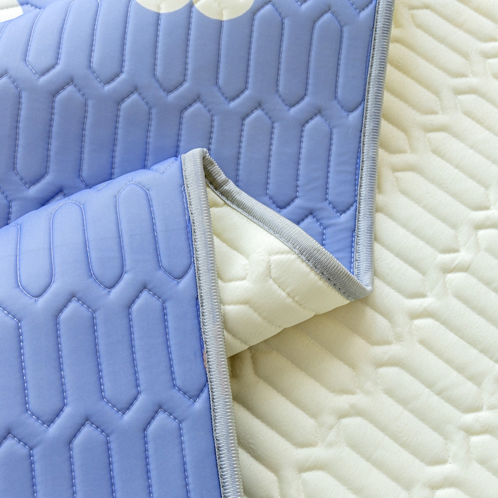 91家纺网 家纺一手货源 找家纺 优雅星家纺 2026新款凉感丝印花乳胶凉席 郁金香