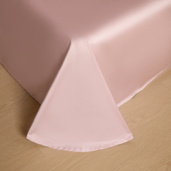 91家纺网 家纺一手货源 找家纺 U品汇 2026新品纯棉全棉平网大版数码印花四件套高端60支长绒棉贡缎埋绳宽边系列 轻烟蝶薇（豆沙粉）