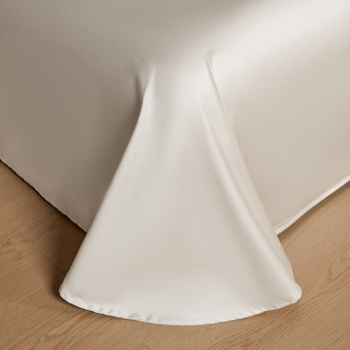 91家纺网 家纺一手货源 找家纺 U品汇 2026新品纯棉全棉平网大版数码印花四件套高端60支长绒棉贡缎埋绳宽边系列 素绘春野（香槟）