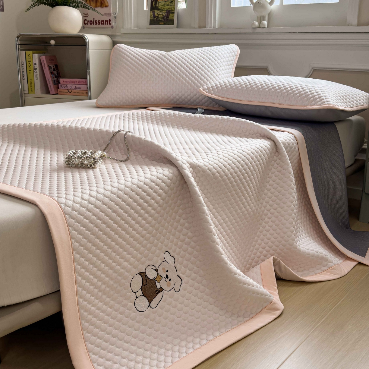 91家纺网 家纺一手货源 找家纺 （总）孩子王家纺 2026春夏新款冰豆豆凉席凉感值过0.21冰丝床单单件冰丝席家用空调软席凉席席子