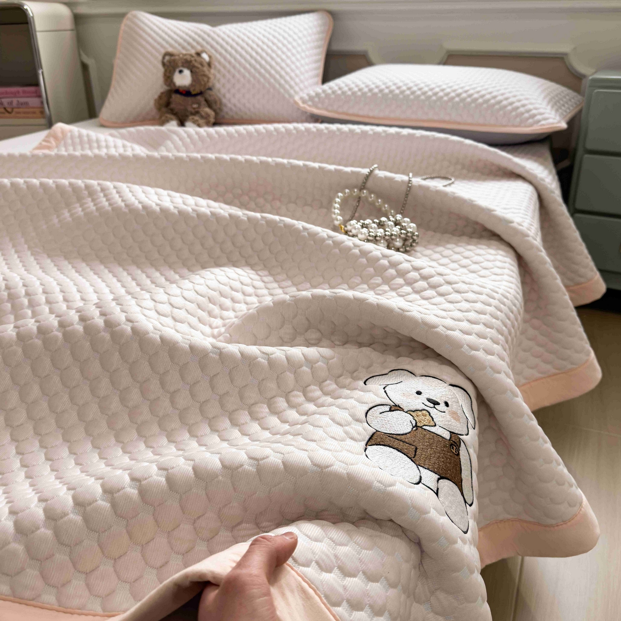 91家纺网 家纺一手货源 找家纺 （总）孩子王家纺 2026春夏新款冰豆豆凉席凉感值过0.21冰丝床单单件冰丝席家用空调软席凉席席子