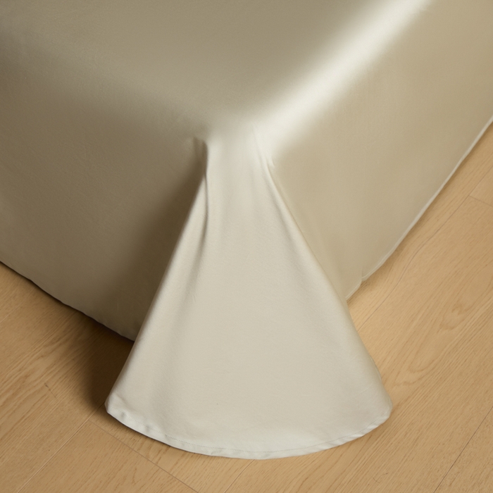 91家纺网 家纺一手货源 找家纺 U品汇 2026新品纯棉全棉平网大版数码印花四件套高端60支长绒棉贡缎埋绳宽边系列 芷柔（绿）