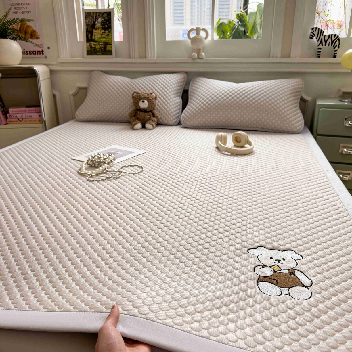 91家纺网 家纺一手货源 找家纺 （总）孩子王家纺 2026春夏新款冰豆豆凉席凉感值过0.21冰丝床单单件冰丝席家用空调软席凉席席子