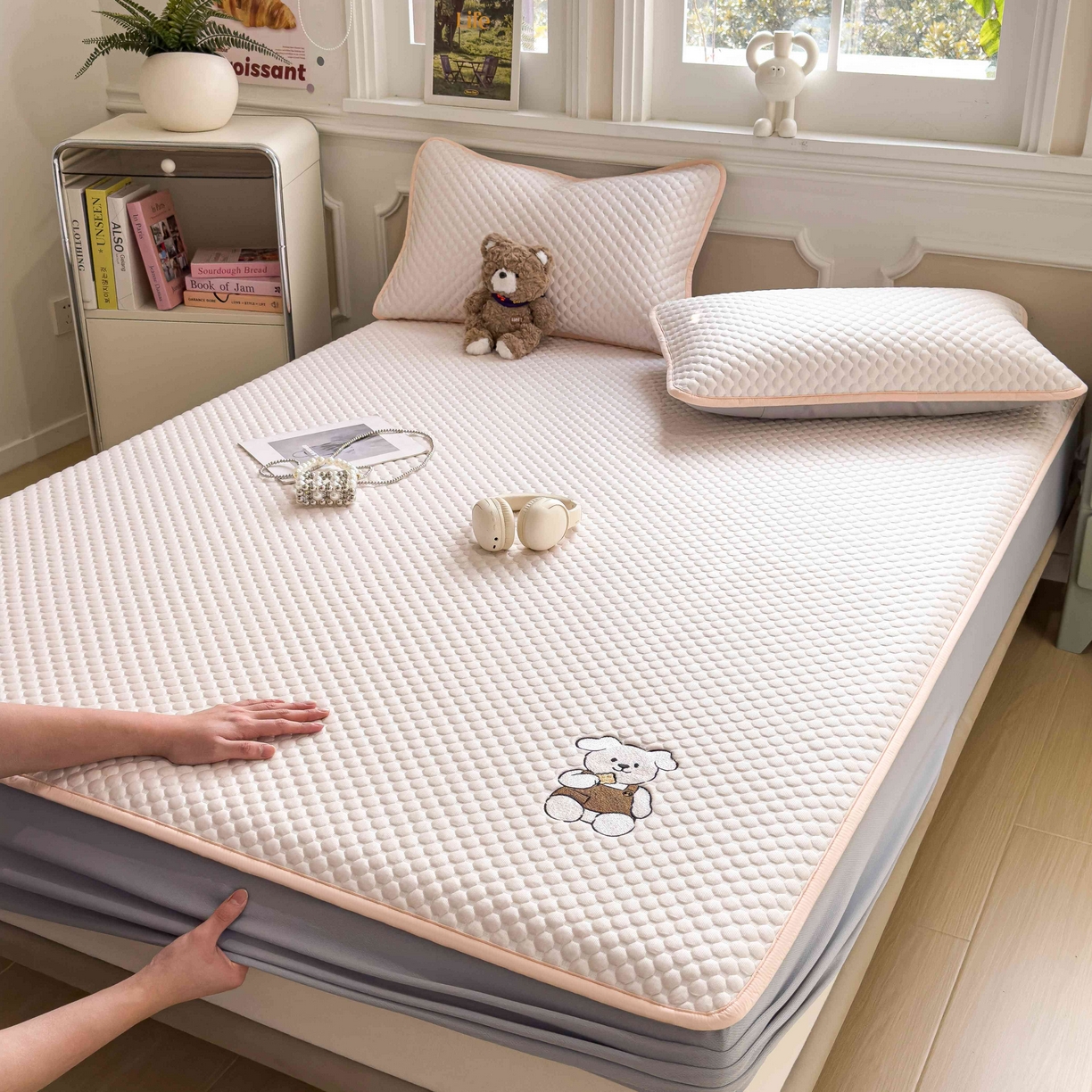 91家纺网 家纺一手货源 找家纺 （总）孩子王家纺 2026春夏新款冰豆豆凉席凉感值过0.21冰丝床单单件冰丝席家用空调软席凉席席子