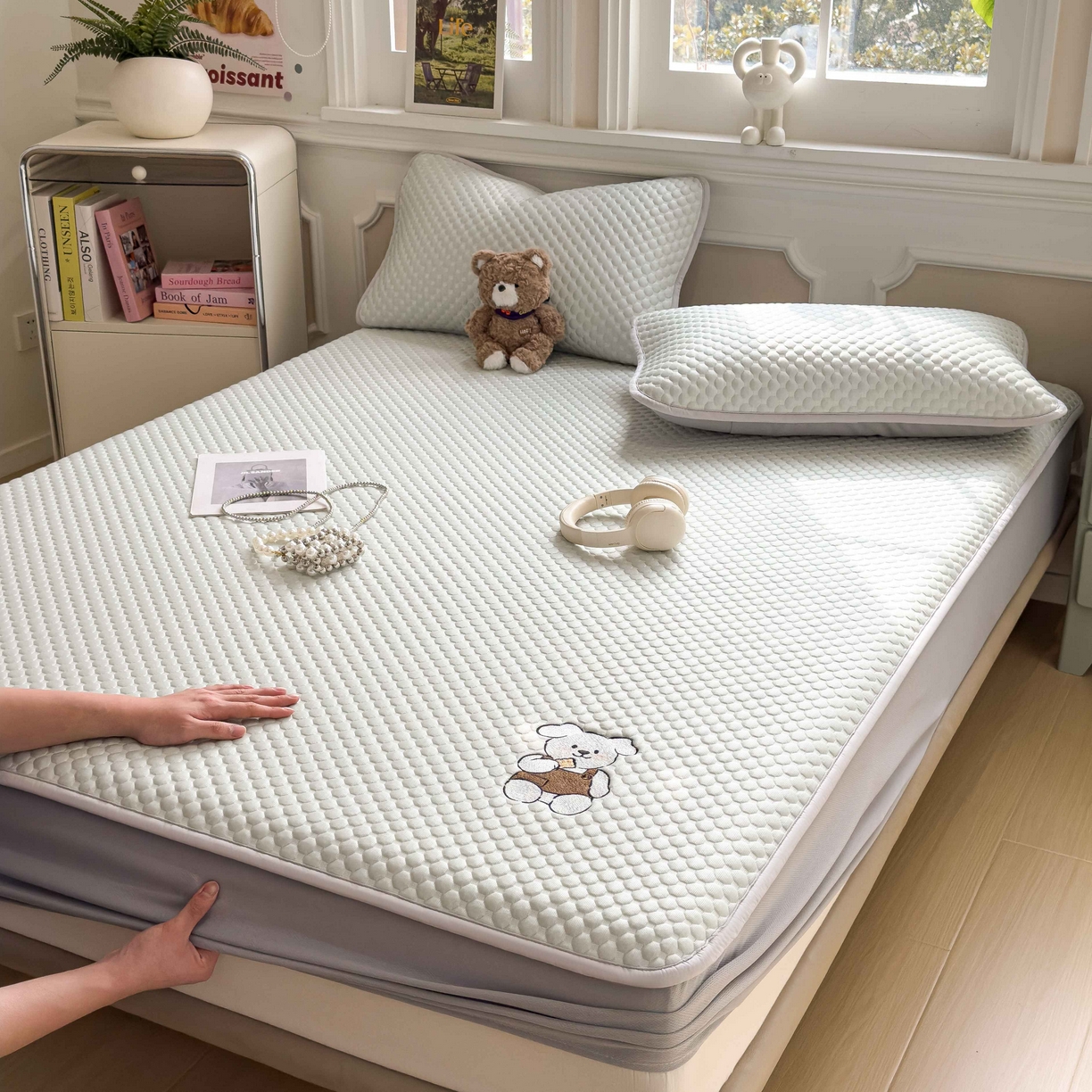 91家纺网 家纺一手货源 找家纺 （总）孩子王家纺 2026春夏新款冰豆豆凉席凉感值过0.21冰丝床单单件冰丝席家用空调软席凉席席子