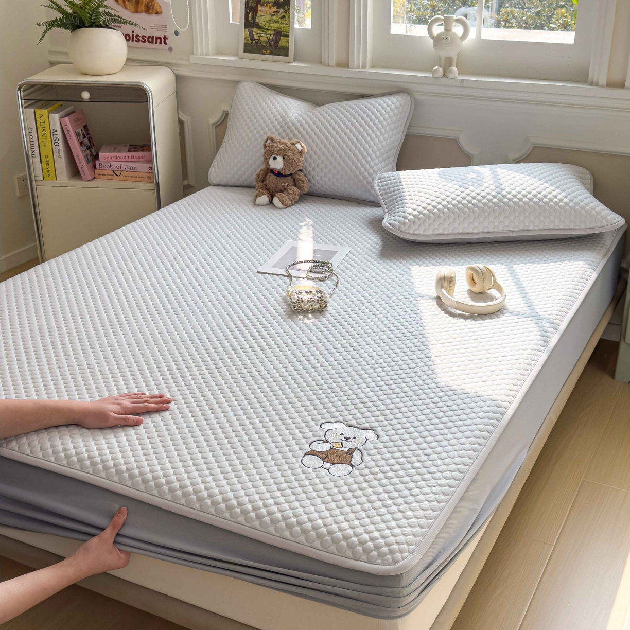 91家纺网 家纺一手货源 找家纺 （总）孩子王家纺 2026春夏新款冰豆豆凉席凉感值过0.21冰丝床单单件冰丝席家用空调软席凉席席子