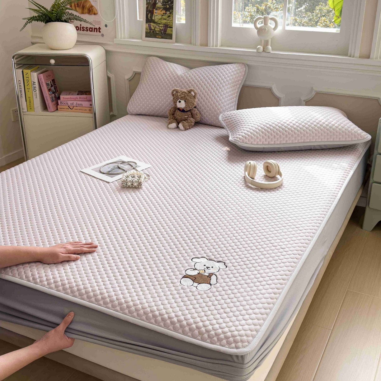 91家纺网 家纺一手货源 找家纺 （总）孩子王家纺 2026春夏新款冰豆豆凉席凉感值过0.21冰丝床单单件冰丝席家用空调软席凉席席子