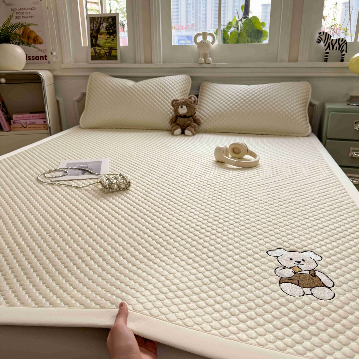 孩子王家纺 2026春夏新款冰豆豆凉席凉感值过0.21冰丝床单单件冰丝席家用空调软席凉席席子 奶酪黄-床铺款