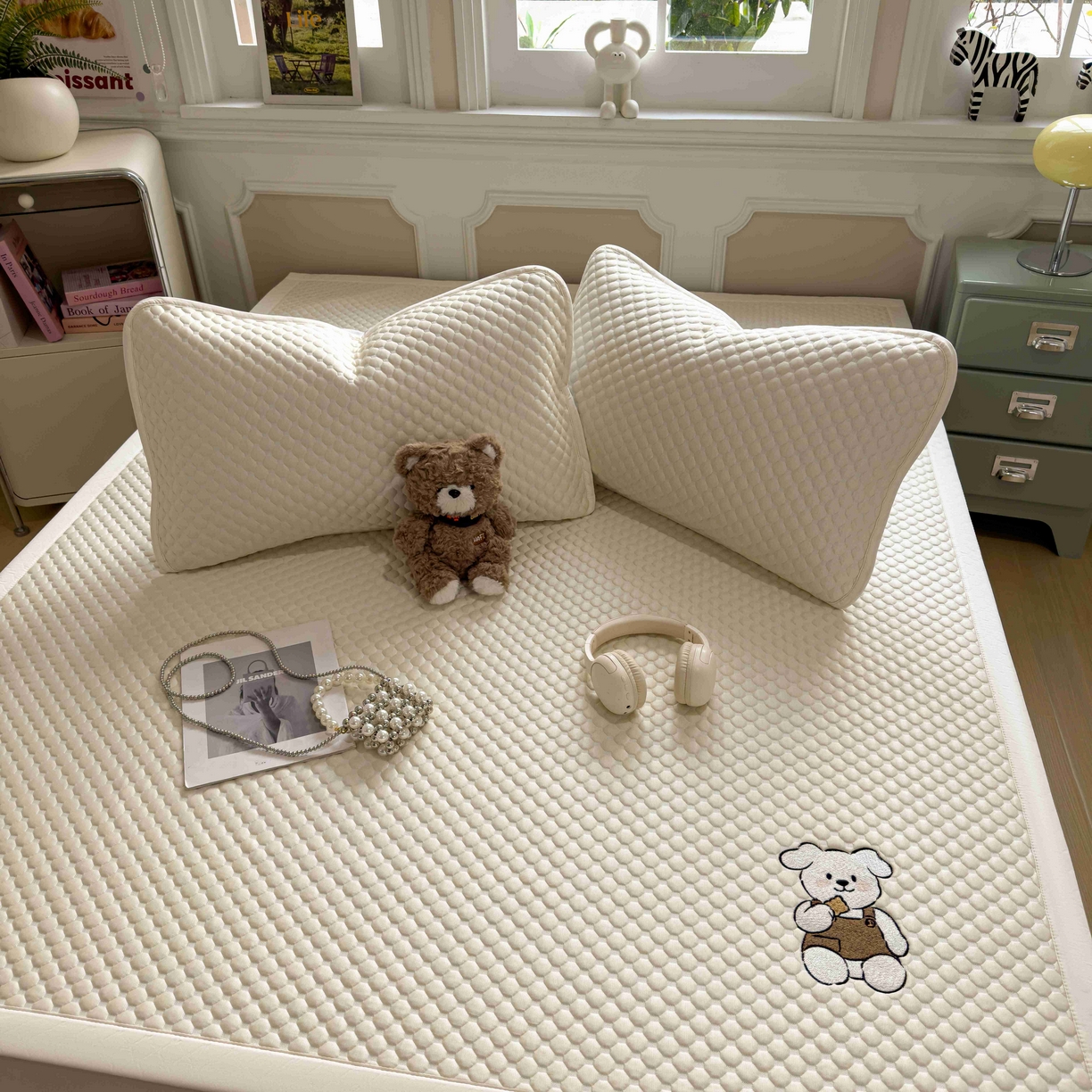 91家纺网 家纺一手货源 找家纺 孩子王家纺 2026春夏新款冰豆豆凉席凉感值过0.21冰丝床单单件冰丝席家用空调软席凉席席子 奶酪黄-床铺款