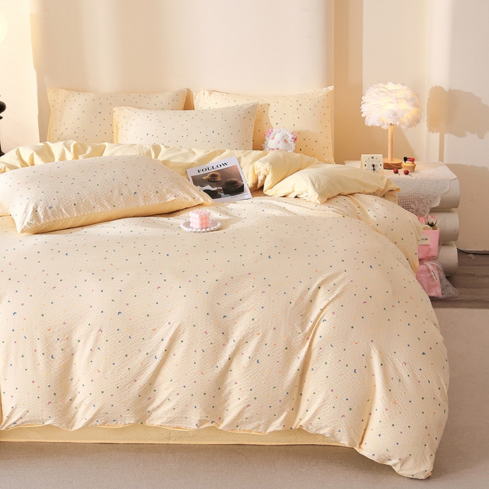 91家纺网 家纺一手货源 找家纺 （总）北部居 2026新款柔软泡芙纱印花单被套