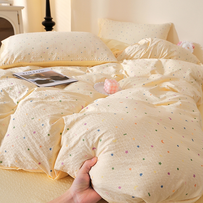 91家纺网 家纺一手货源 找家纺 （总）北部居 2026新款柔软泡芙纱印花单被套