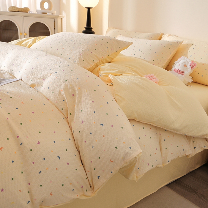 91家纺网 家纺一手货源 找家纺 （总）北部居 2026新款柔软泡芙纱印花单被套