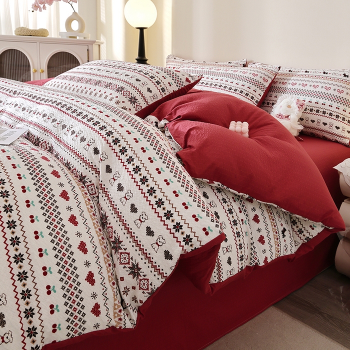 91家纺网 家纺一手货源 找家纺 （总）北部居 2026新款柔软泡芙纱印花单被套