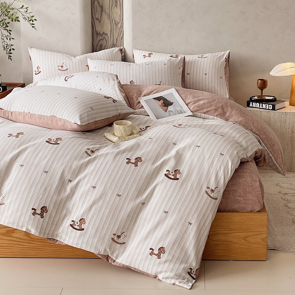 91家纺网 家纺一手货源 找家纺 灿哈家纺 2025新款复古风仿麻四件套 锦绣骏程