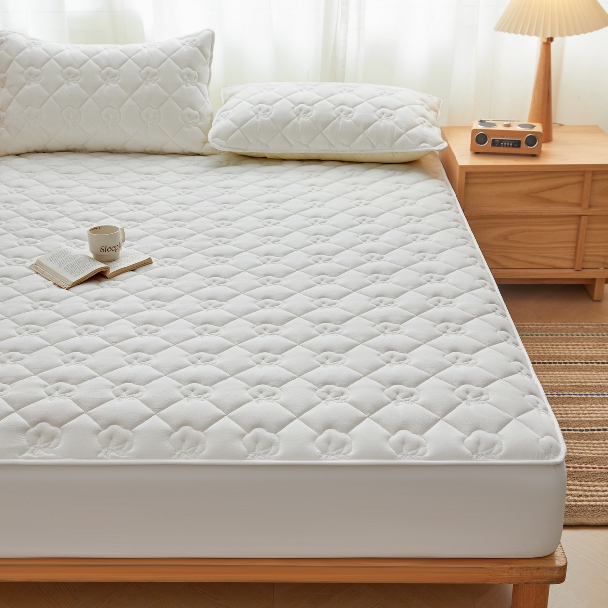 91家纺网 家纺一手货源 找家纺 （总）小米枕芯 2026新款全棉纯棉棉花图案舒适夹棉床笠