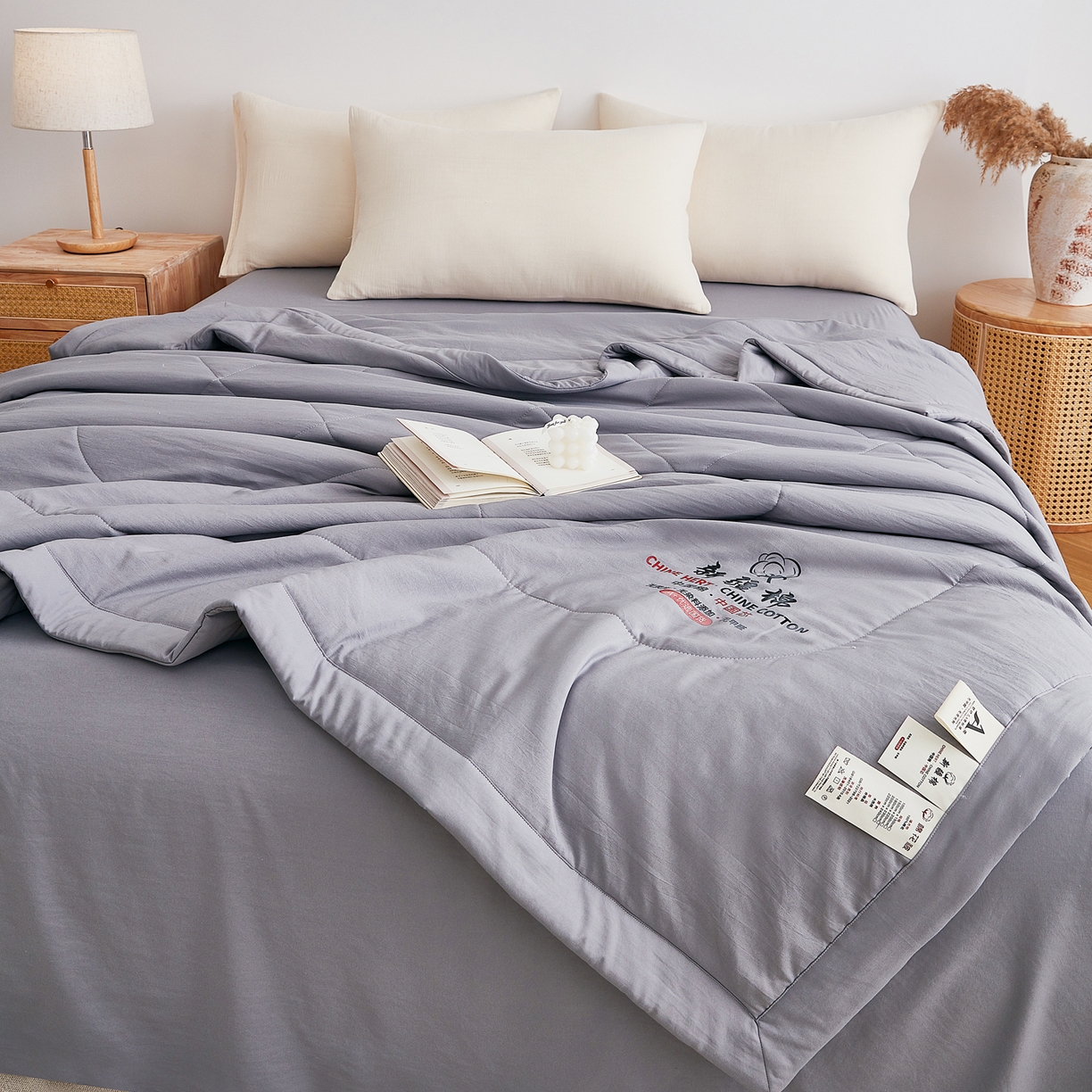 91家纺网 家纺一手货源 找家纺 （总）尊妙被业 2026新款水洗棉棉花夏被100%新疆棉花被被子被芯填充包检测