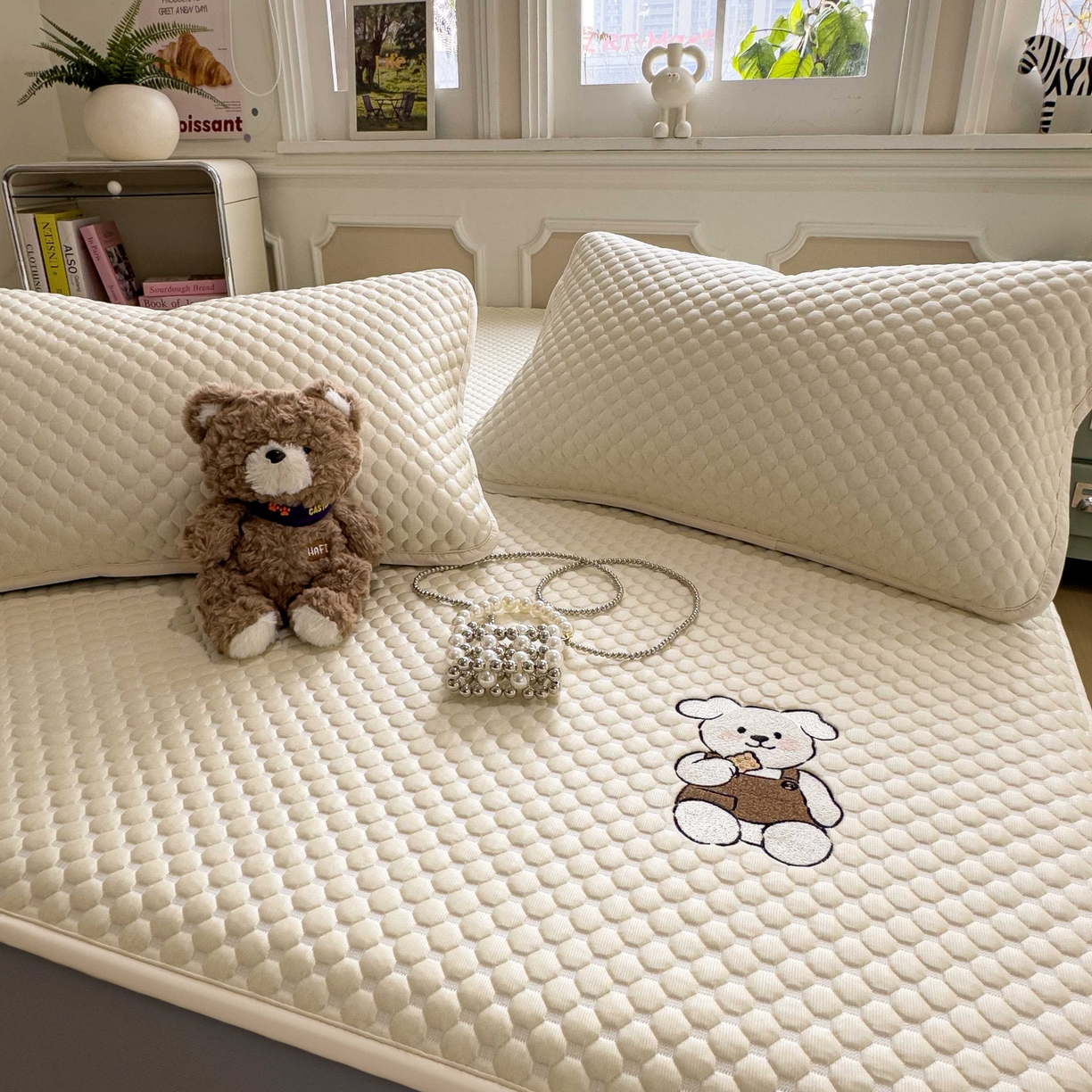 91家纺网 家纺一手货源 找家纺 孩子王家纺 2026春夏新款冰豆豆凉席凉感值过0.21冰丝床单单件冰丝席家用空调软席凉席席子 奶酪黄-床笠款