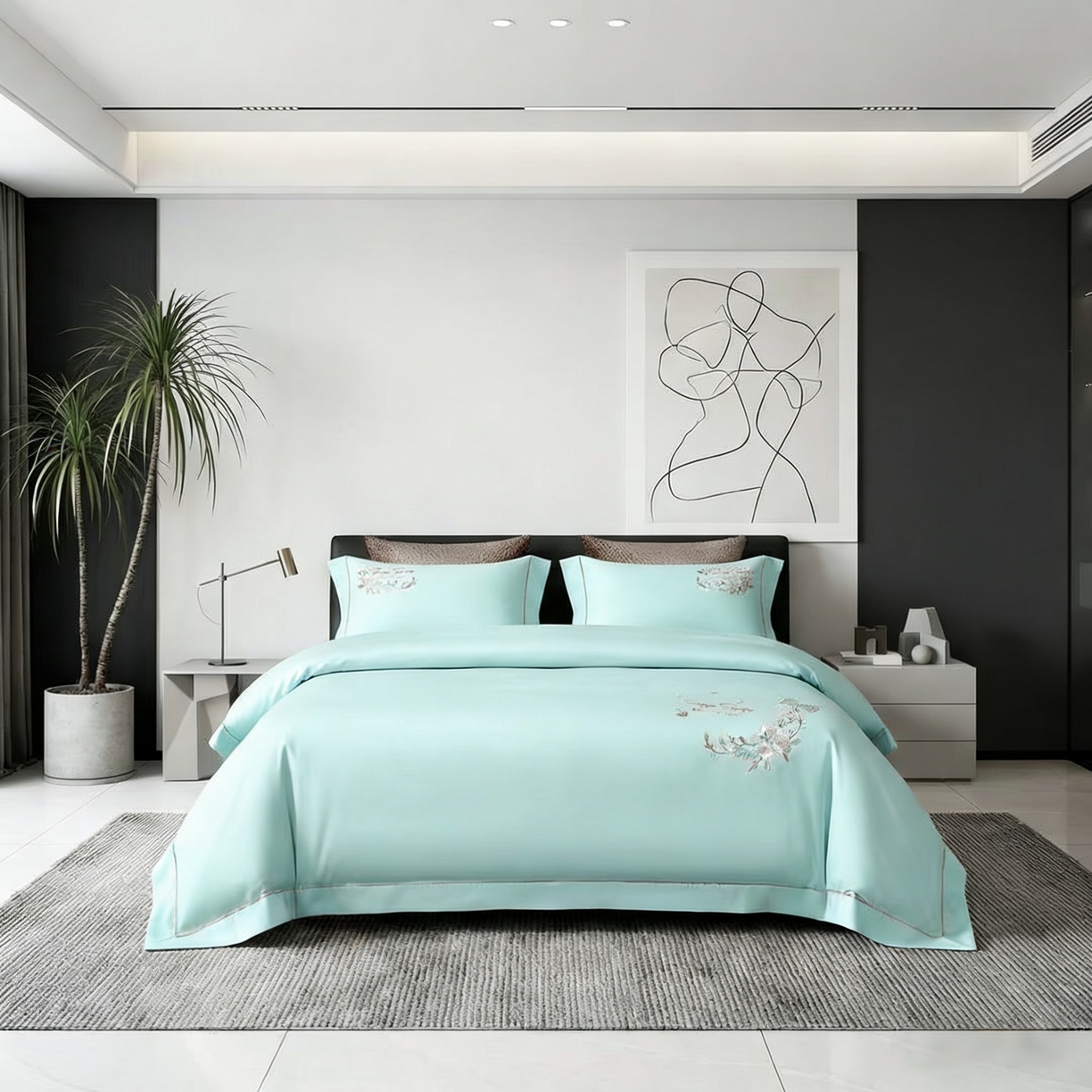 91家纺网 家纺一手货源 找家纺 （总）U品汇 2026全棉纯棉刺绣花四件套40支长绒棉100%棉礼盒包装