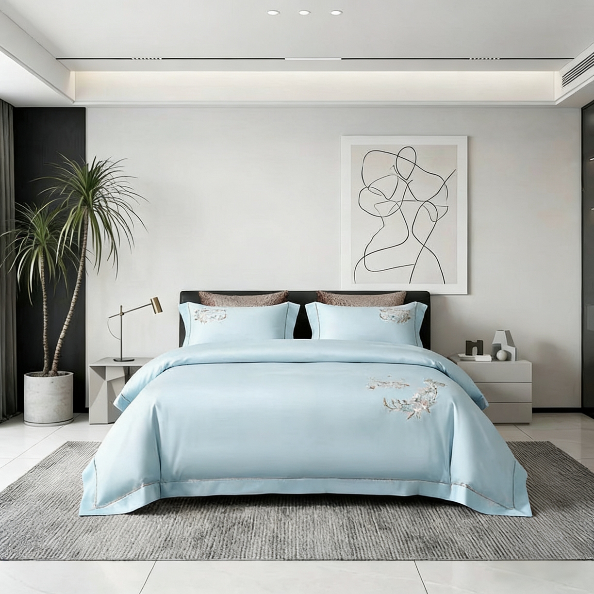 91家纺网 家纺一手货源 找家纺 （总）U品汇 2026全棉纯棉刺绣花四件套40支长绒棉100%棉礼盒包装