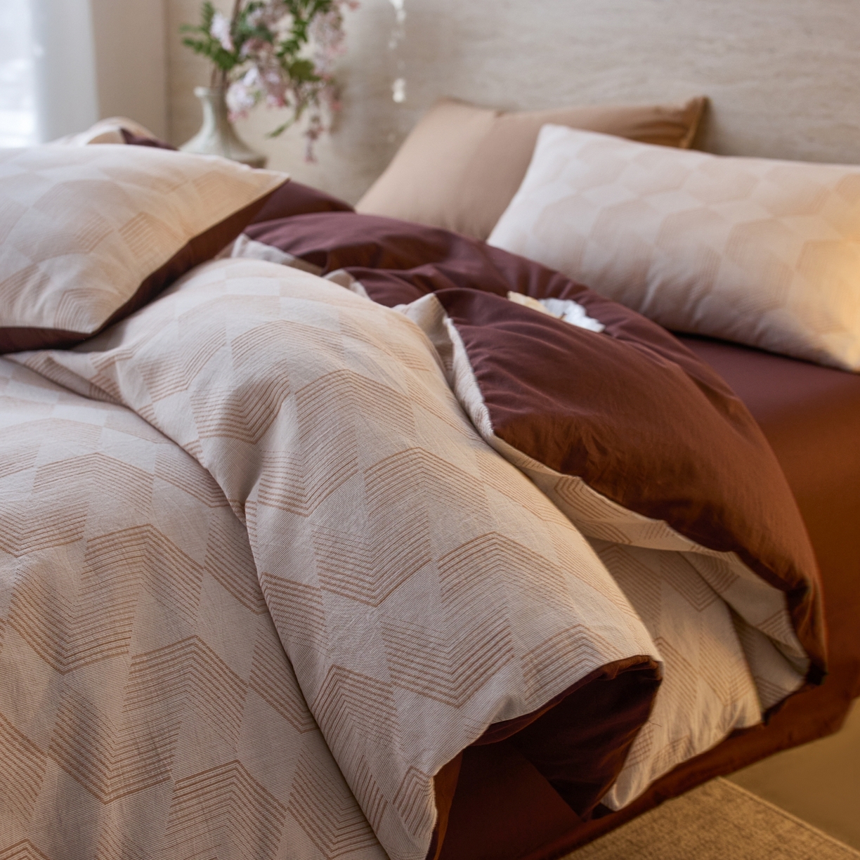 91家纺网 家纺一手货源 找家纺 （总）安莱生活 2026年新品水洗棉全棉纯棉色织提花系列四件套