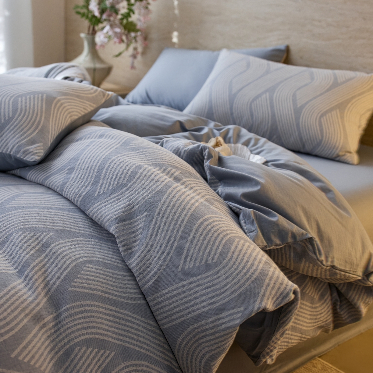 91家纺网 家纺一手货源 找家纺 （总）安莱生活 2026年新品水洗棉全棉纯棉色织提花系列四件套