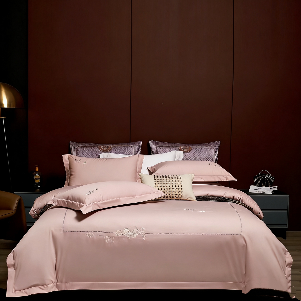 91家纺网 家纺一手货源 找家纺 （总）U品汇 2026全棉纯棉刺绣花四件套40支长绒棉100%棉礼盒包装