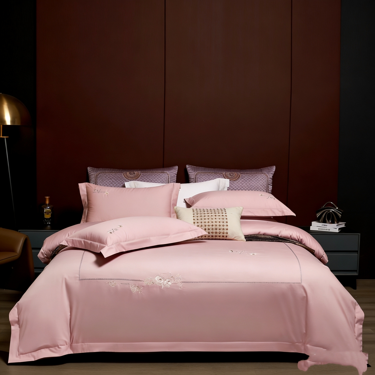 91家纺网 家纺一手货源 找家纺 （总）U品汇 2026全棉纯棉刺绣花四件套40支长绒棉100%棉礼盒包装