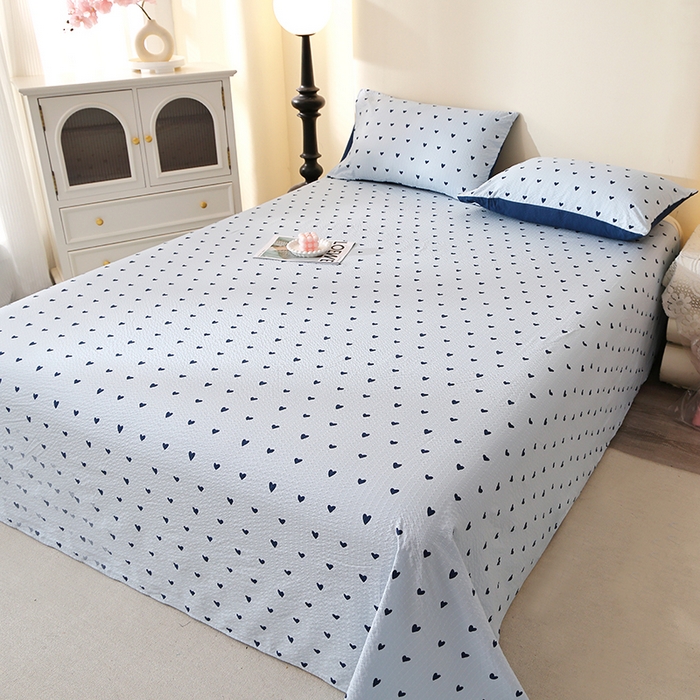 91家纺网 家纺一手货源 找家纺 北部居 2026新款柔软泡芙纱高克重印花床单单品床单单件 花漾年华