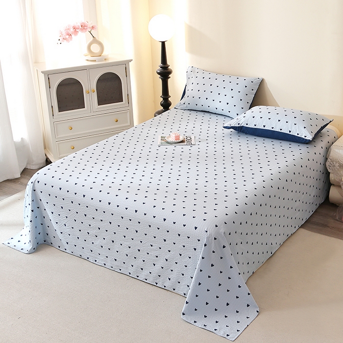 91家纺网 家纺一手货源 找家纺 北部居 2026新款柔软泡芙纱高克重印花床单单品床单单件 花漾年华