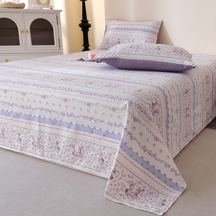 北部居 2026新款柔软泡芙纱高克重印花床单单品床单单件 童话花町