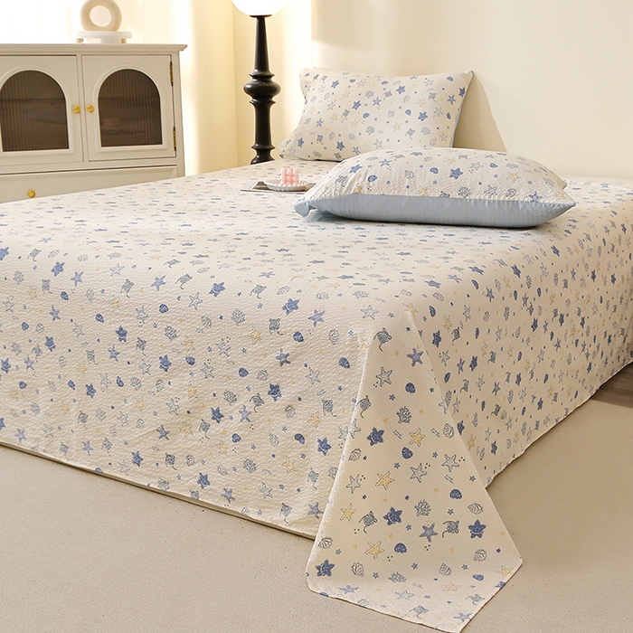 北部居 2026新款柔软泡芙纱高克重印花床单单品床单单件 点点阑珊