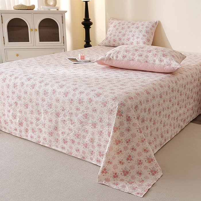 北部居 2026新款柔软泡芙纱高克重印花床单单品床单单件 柔色花笺