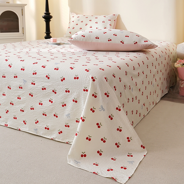 北部居 2026新款柔软泡芙纱高克重印花床单单品床单单件 甜甜心事